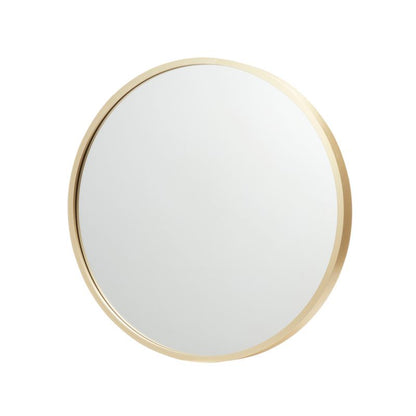 Rundt spejl GoodHome Muhely 40 cm i metalramme med guldfinish