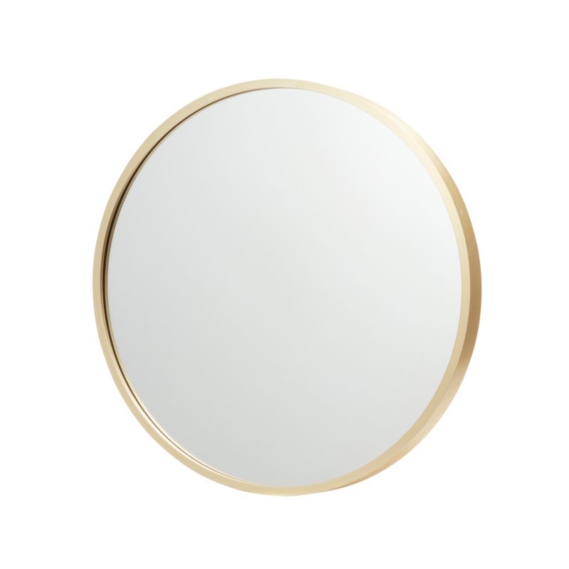 Rundt Spejl 40 cm Guld Aluminium Ramme