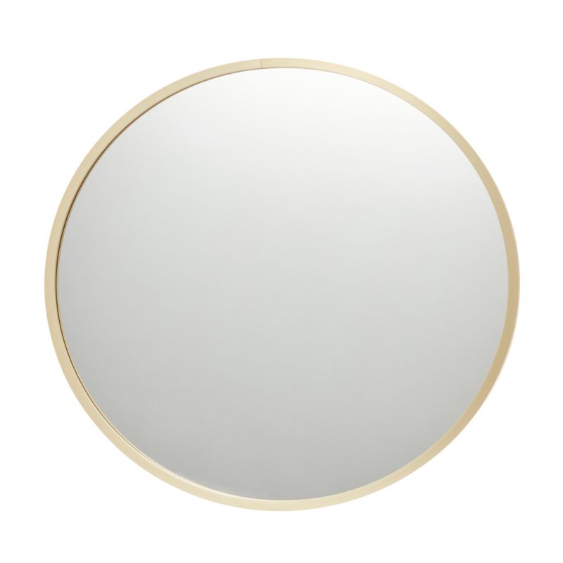 Rundt spejl GoodHome Muhely 40 cm i metalramme med guldfinish