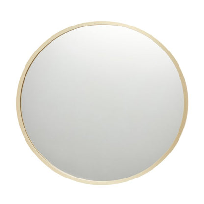 Rundt spejl GoodHome Muhely 40 cm i metalramme med guldfinish
