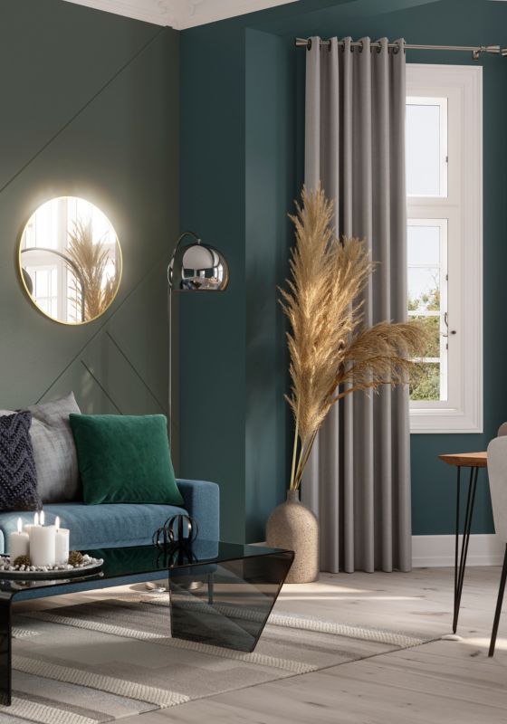 Rundt spejl GoodHome Muhely 60 cm i guldfarvet metalramme