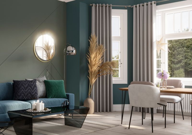 Rundt spejl GoodHome Muhely 60 cm i guldfarvet metalramme