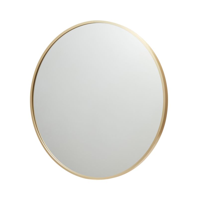 Rundt spejl GoodHome Muhely 60 cm i guldfarvet metalramme