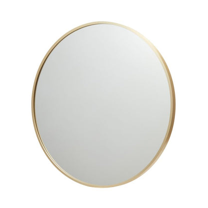 Rundt spejl GoodHome Muhely 60 cm i guldfarvet metalramme