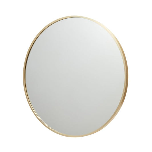 Rundt spejl GoodHome Muhely 60 cm i guldfarvet metalramme