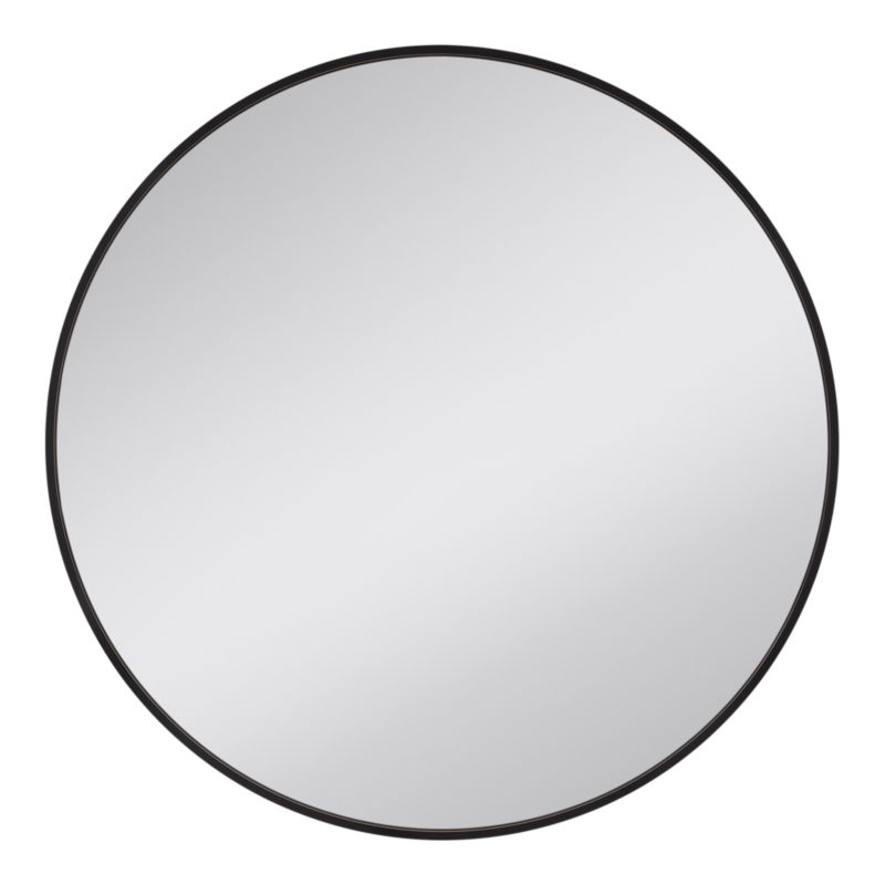Rundt Spejl Tisa Slim 60 cm Sort Aluminium