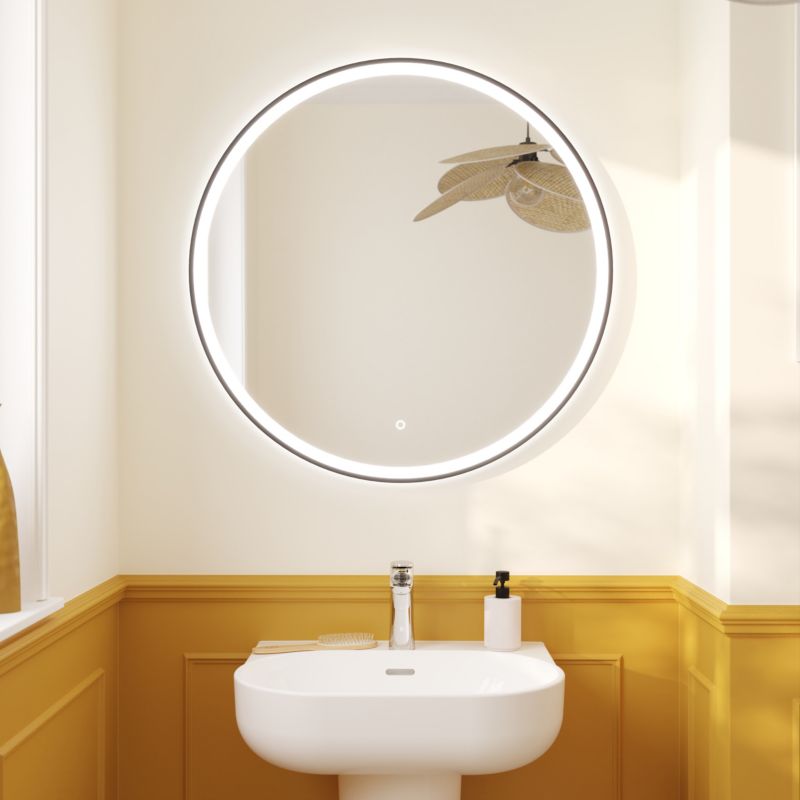 LED-spejl CARDER 80 cm Sort | 5063022029324