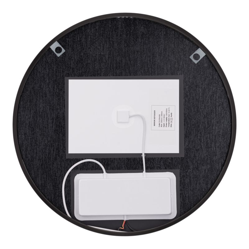 Rundt LED-spejl Tisa Premium 60 cm Sort