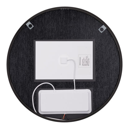 Rundt LED-spejl Tisa Premium 60 cm Sort