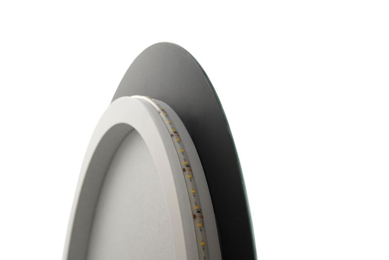 Rundt Luna-spejl 70 cm med LED-belysning