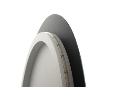 Rundt Luna-spejl 70 cm med LED-belysning