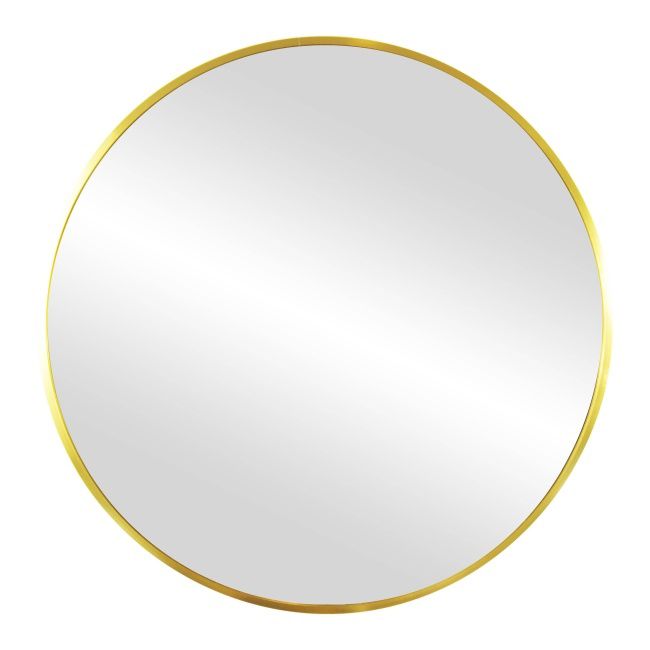 Rundt spejl Sepio 60 cm med gylden blank finish