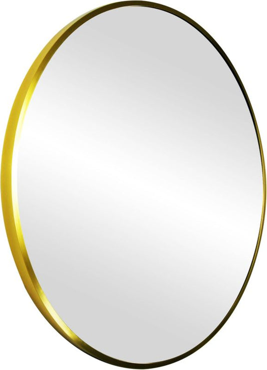 Rundt spejl Sepio 70 cm med gylden blank finish