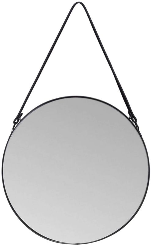 Rundt Spejl Perito 80 cm Sort