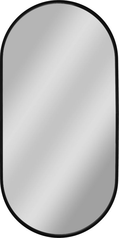 Ovalt spejl Dubiel Vitrum Joy 50 x 100 cm med mat-sort aluminiumsramme