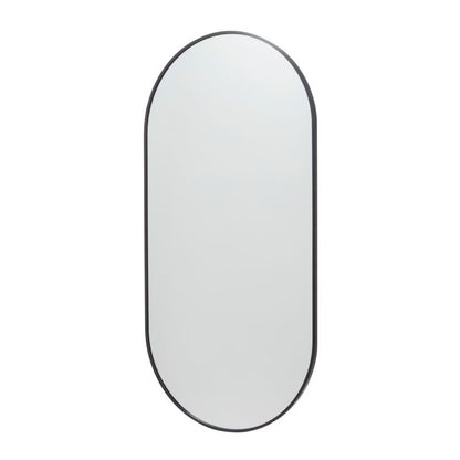 Ovalt spejl GoodHome Muhely 50 x 100 cm i sort metalramme