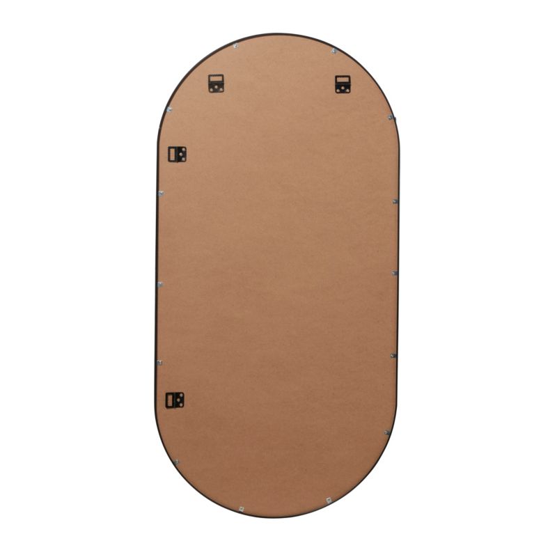 Ovalt spejl GoodHome Muhely 50 x 100 cm i sort metalramme