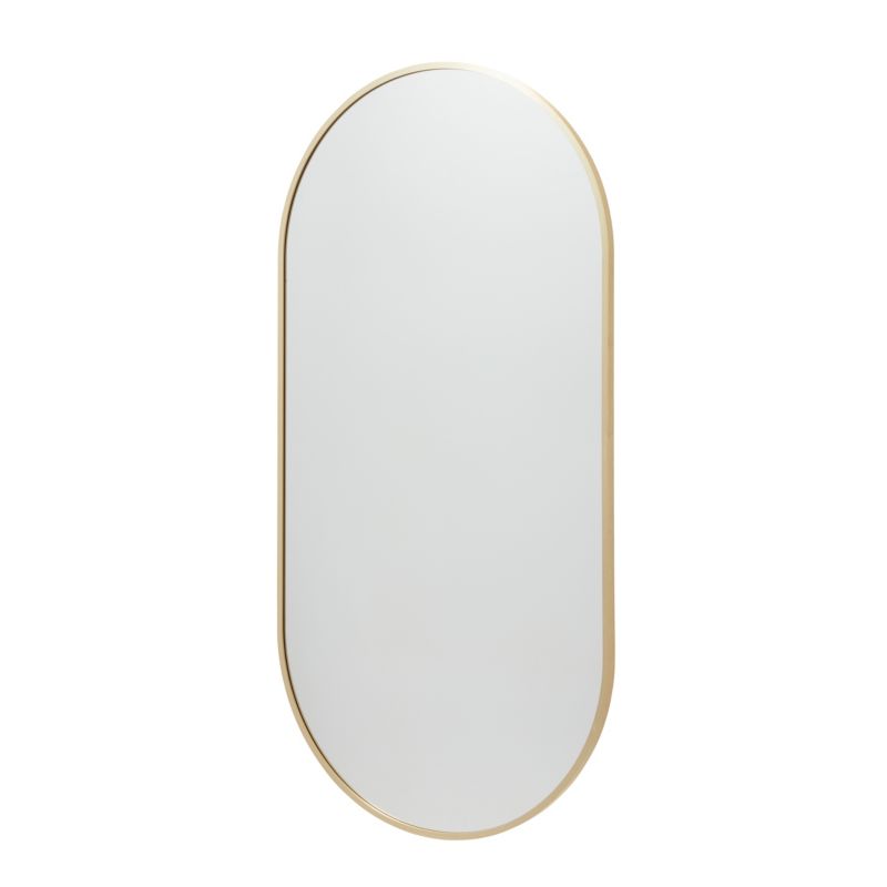 Ovalt spejl GoodHome Muhely 50 x 100 cm i metalramme med guldfinish