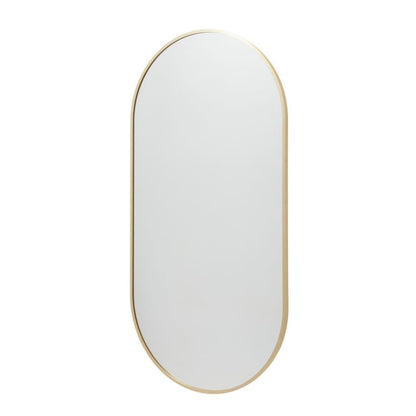 Ovalt spejl GoodHome Muhely 50 x 100 cm i metalramme med guldfinish