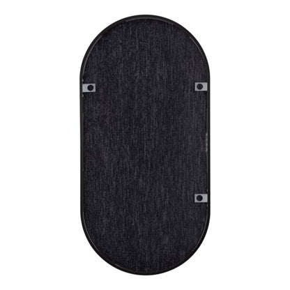Ovalt spejl Tisa Slim 40 x 80 cm sort