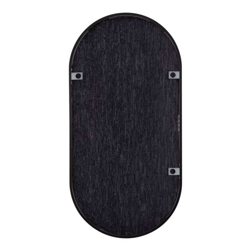 Ovalt spejl Tisa Slim 40 x 80 cm sort