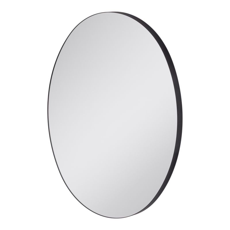 Spejl Tisa Slim Oval 60x74 cm Sort