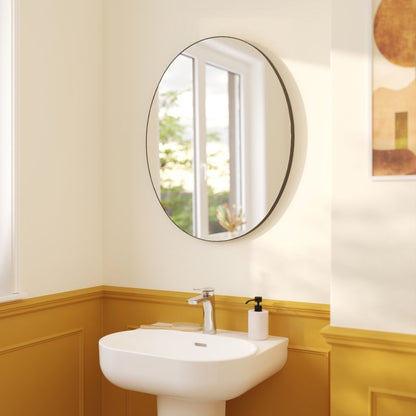 Spejl Tisa Slim Oval 60x74 cm Sort