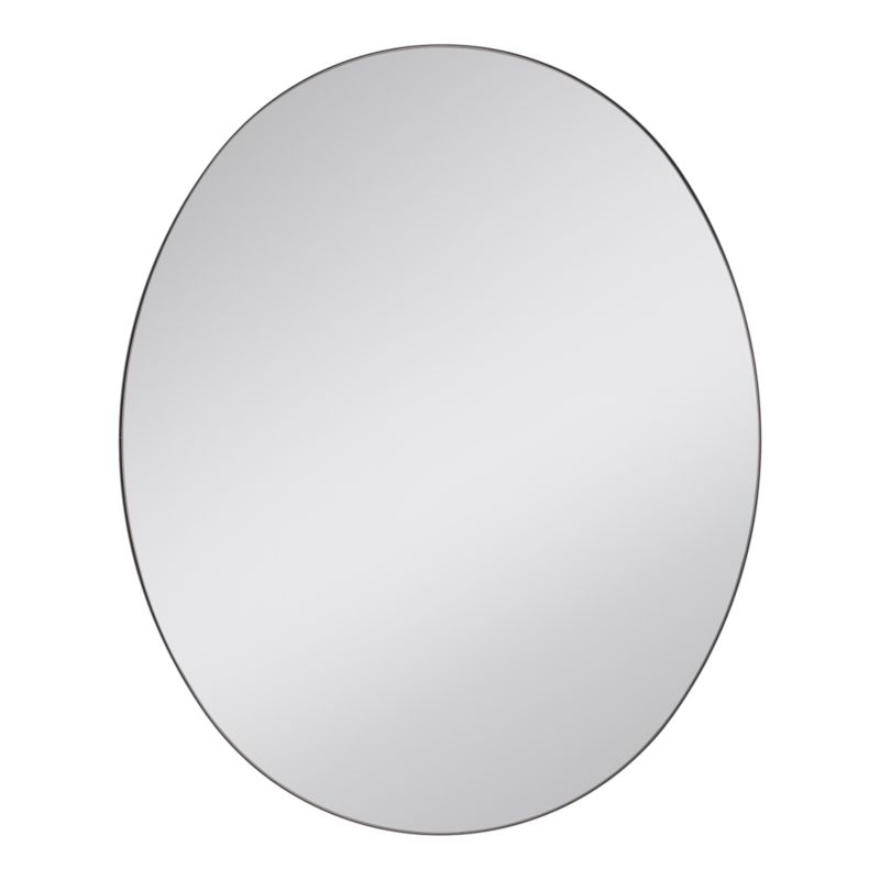 Spejl Tisa Slim Oval 60x74 cm Sort