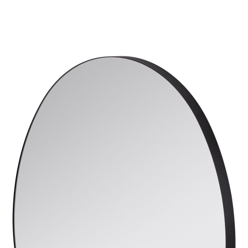 Spejl Tisa Slim Oval 60x74 cm Sort