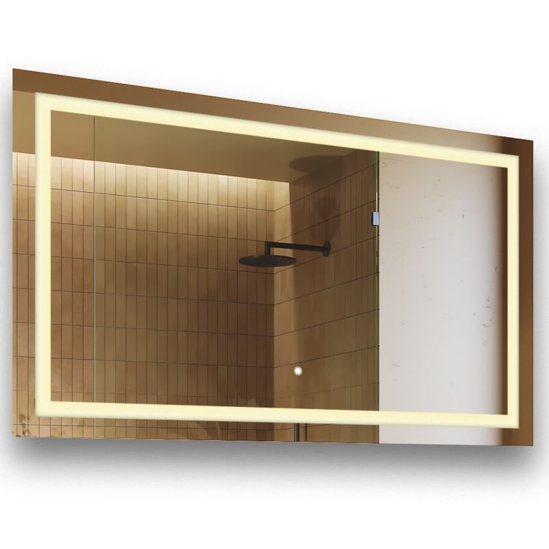 LED Badeværelsesspejl 120x70 cm med Touch-Kontakt 3000K | 5906506531053