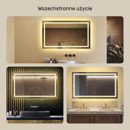 LED Badeværelsesspejl 120x70 cm med Touch-Kontakt 3000K | 5906506531053