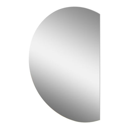 Halvrundt Spejl 80 x 60 cm Sikkerhedsglas