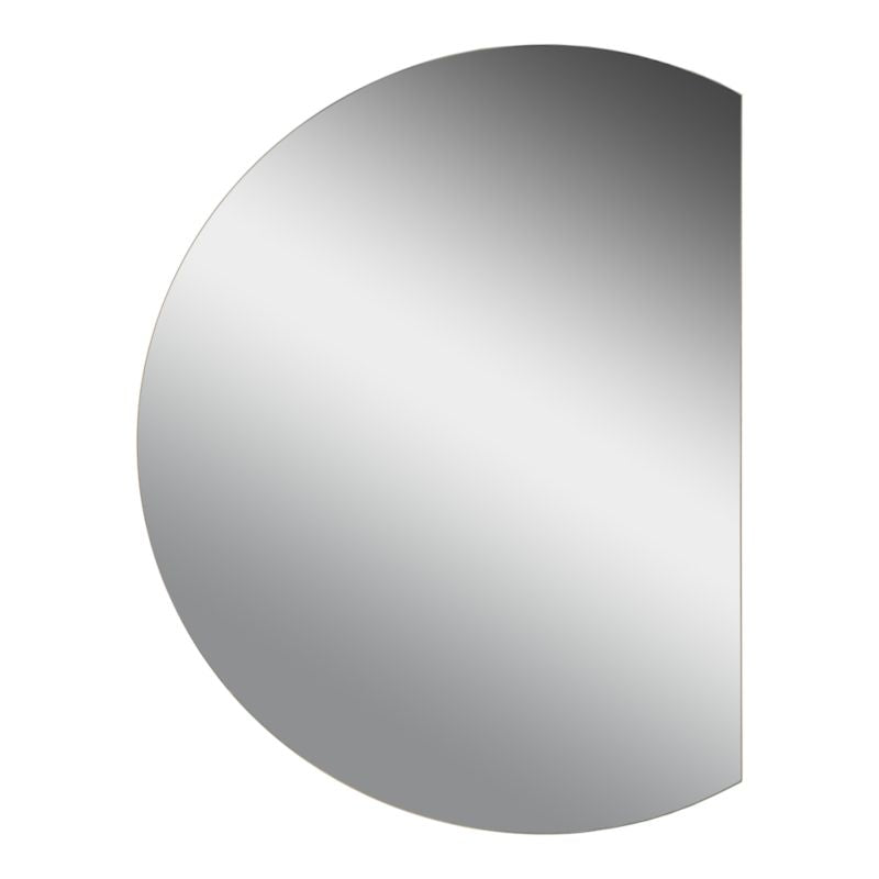 Halvrundt Spejl 80 x 60 cm Sikkerhedsglas