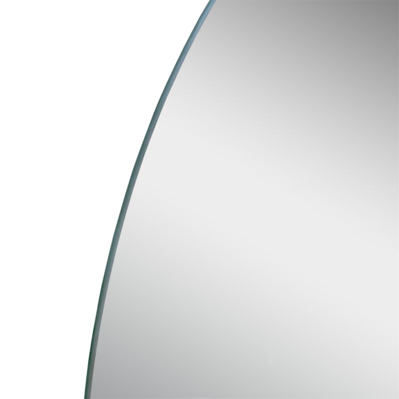 Halvrundt Spejl 80 x 60 cm Sikkerhedsglas