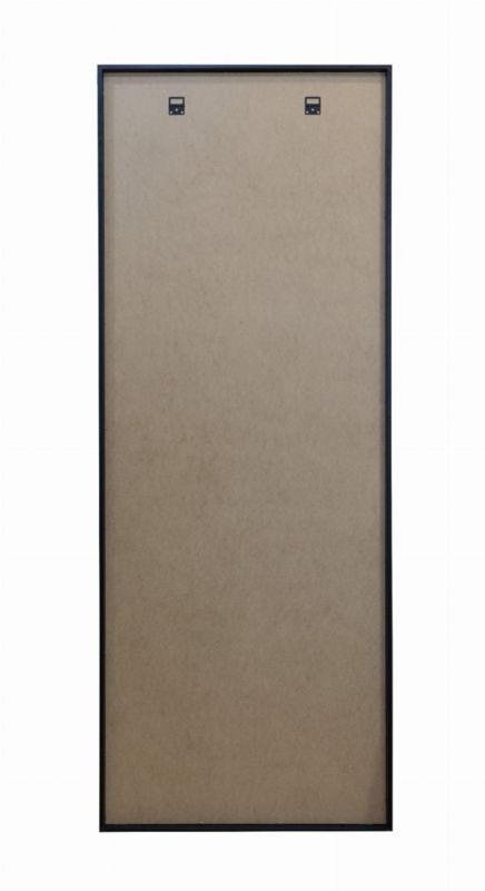 Rektangulært BD art-spejl med sprosser i ramme 60x160 cm til stue, sort, industriel, 1 stk.