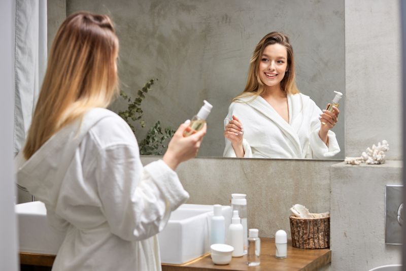 Rektangulært Tulup 100 x 70 glamour badeværelsesspejl uden ramme 1 stk.