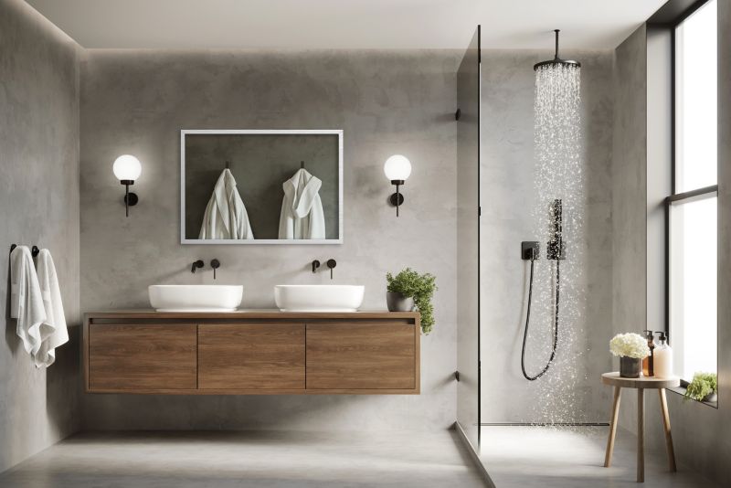 Rektangulært Tulup-spejl 80 x 60 cm til badeværelse med hvid MDF-ramme, 1 stk.