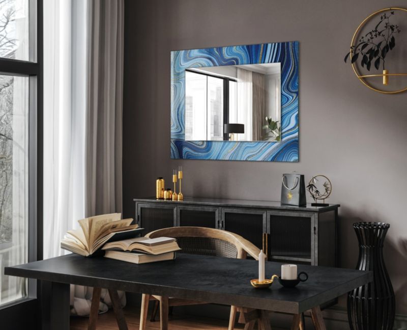 Rektangulært spejl Tulup med abstrakt mønster 80x60 cm – stilfuldt, 1 stk.