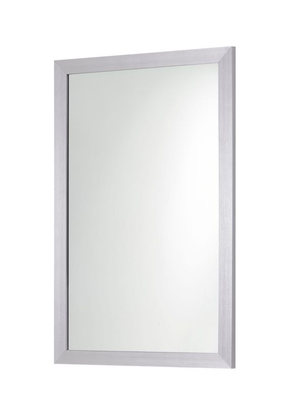 Rektangulært spejl 60 x 40 cm med grå ramme