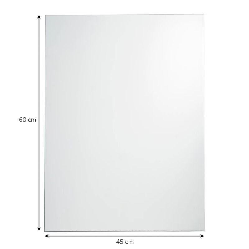 Rektangulært Spejl Dunnet 60x45 cm