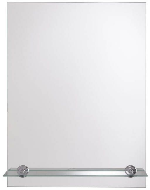 Rektangulært Badeværelsesspejl med Hylde 45x60 cm