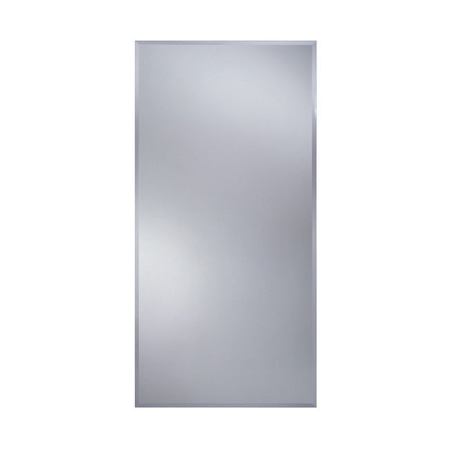 Rektangulært spejl Facetslebet 50x60 cm Sølv | 5905241036526