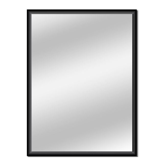 Rektangulært spejl Dubiel Vitrum Profix 60 x 80 cm med mat-sort aluminiumsramme