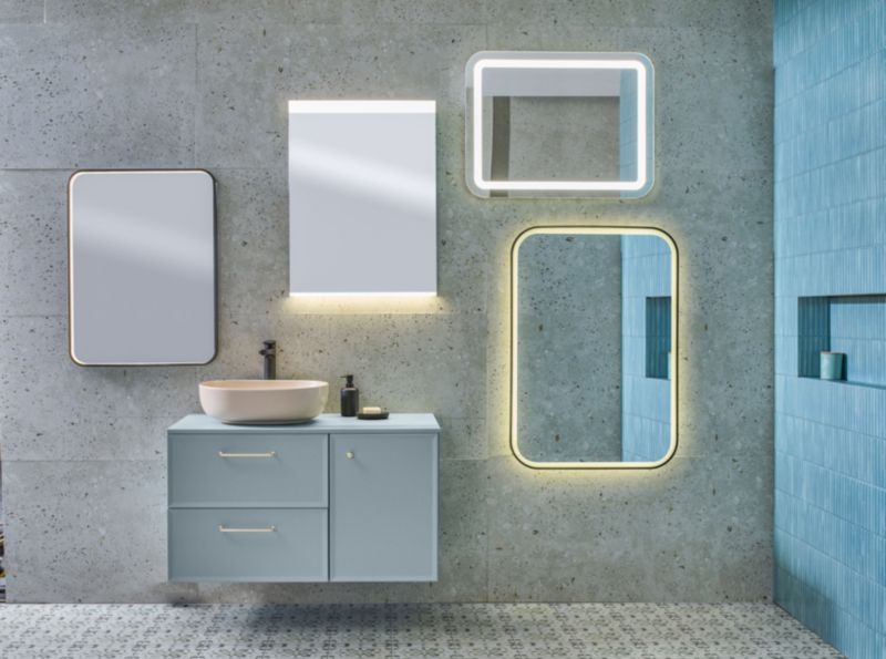 Lustro Prostokątne Carder 100 x 70 cm Czarne LED