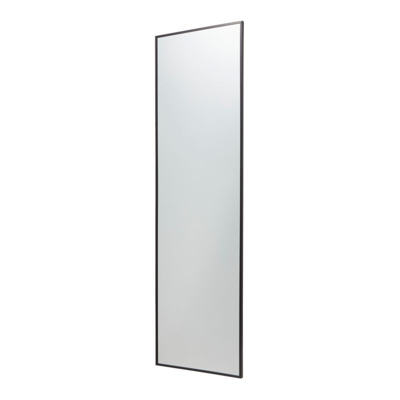 Rektangulært Spejl Muhely 40 x 140 cm Sort Aluminium