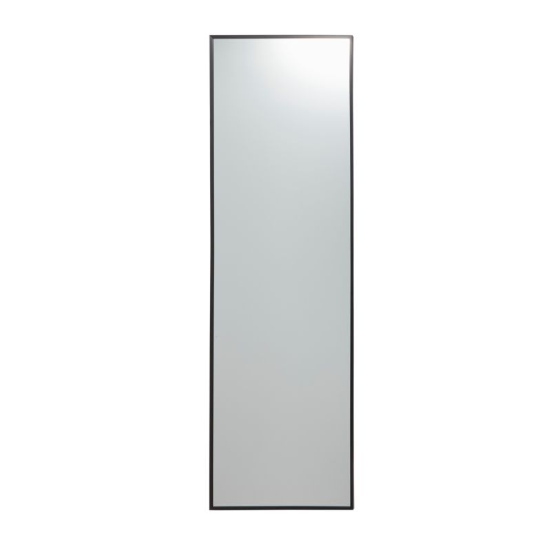 Rektangulært Spejl Muhely 40 x 140 cm Sort Aluminium
