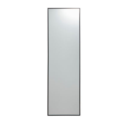 Rektangulært Spejl Muhely 40 x 140 cm Sort Aluminium