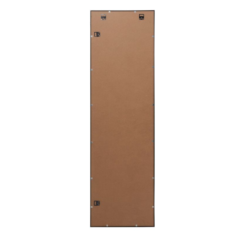 Rektangulært Spejl Muhely 40 x 140 cm Sort Aluminium