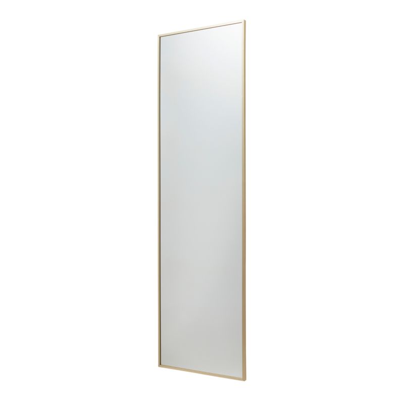 Rektangulært spejl GoodHome Muhely 40 x 140 cm i guldfarvet metalramme