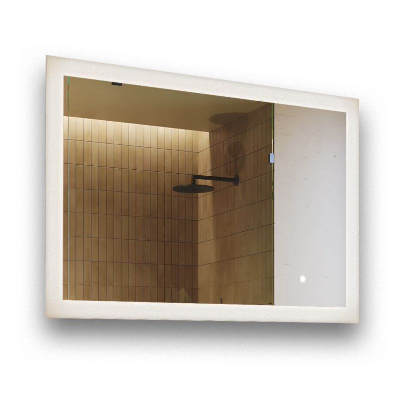 Rektangulært LED-spejl 100x70 cm med Touch Betjening